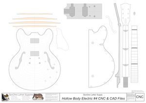 Hollow Body Electric Guitar #4 2D CNC Files