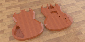 SG Standard 3D CNC Files, Body Topside and Backside