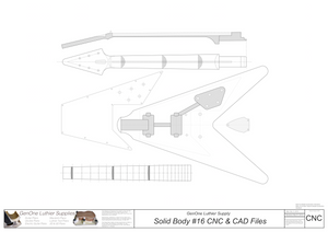 Solid Body Electric Guitar Plan #16 2D CNC File Content