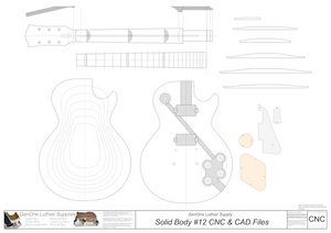Solid Body Electric Guitar Plan #15 2D CNC File Content