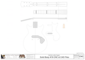 Solid Body Electric Guitar Plan #19 2D CNC File Content