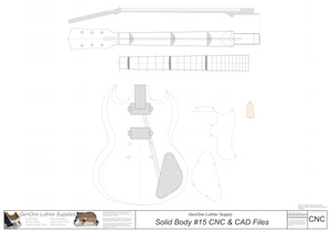 Solid Body Electric Guitar Plan #12 2D CNC File Content