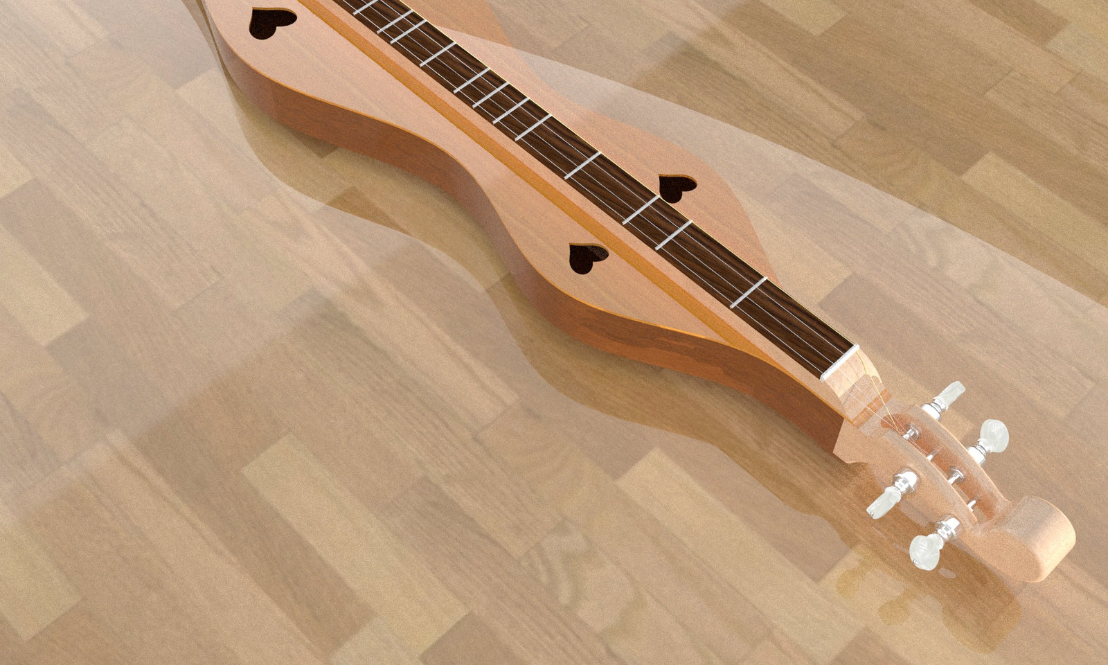 Hourglass Mountain Dulcimer, Overall View 1