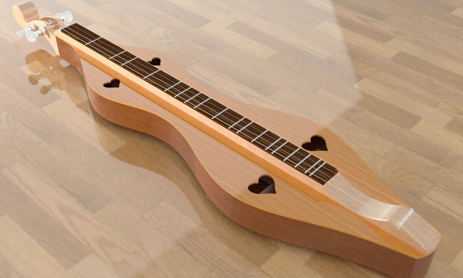Hourglass Mountain Dulcimer, Overall View 1