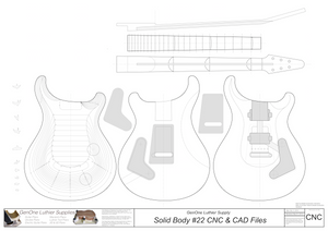 Solid Body Electric Guitar #22 2D CNC Files