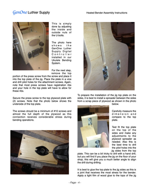 GenOne Heated Side Bender Assembly Instructions Page 2
