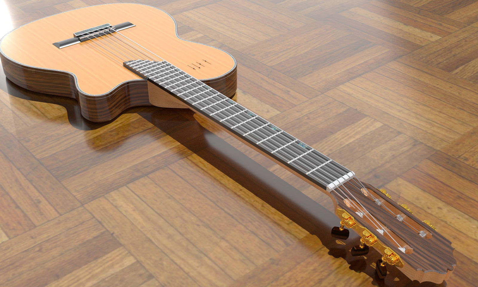 Electric Nylon Guitar Plans - Sand Paul Yandell 2D CNC Files