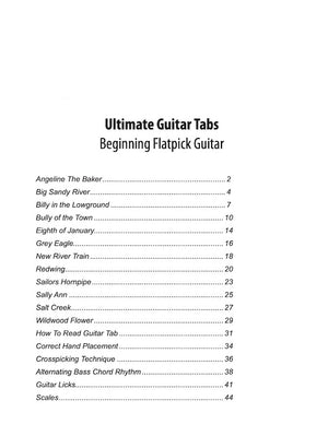 Ultimate Guitar Tabs - Book 2 Beginner, Table of Contents
