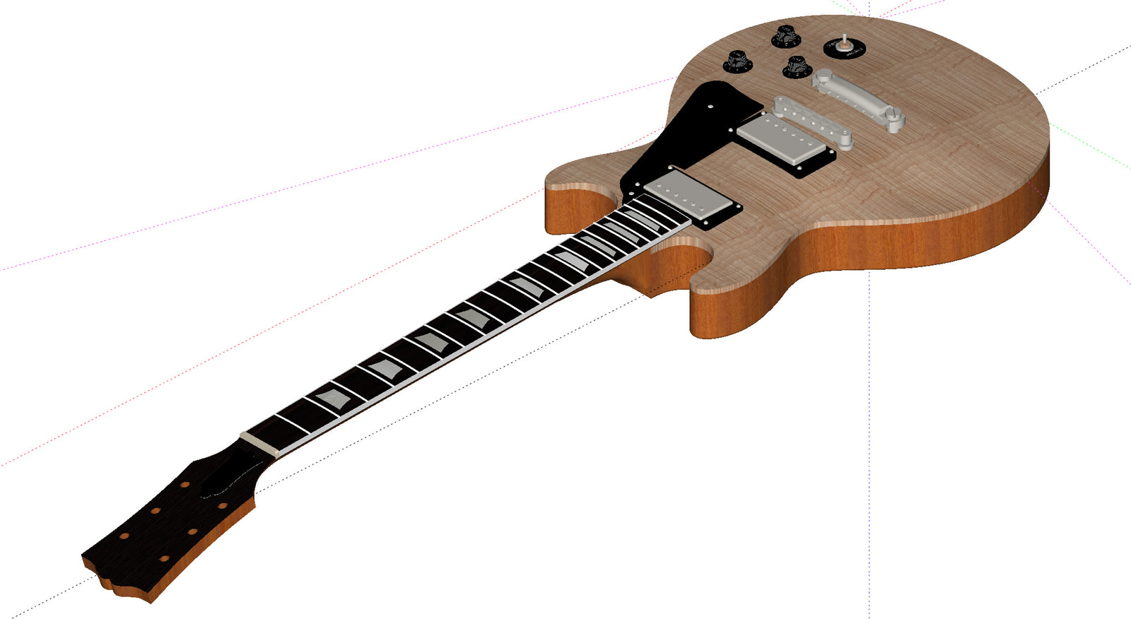 Les Paul Standard Double Cutaway 3D CNC Files Complete