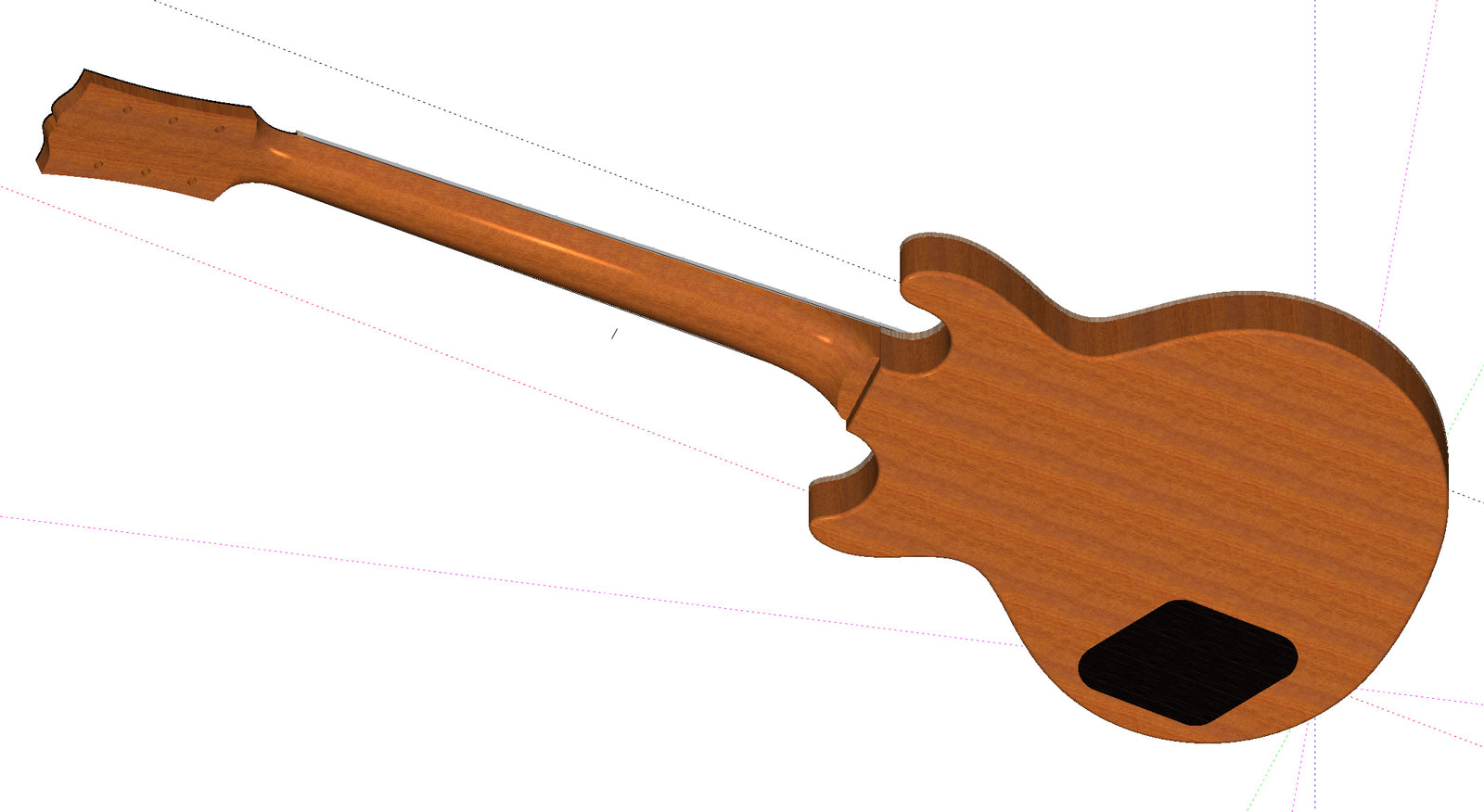 Les Paul Standard Double Cutaway 3D CNC Files Complete